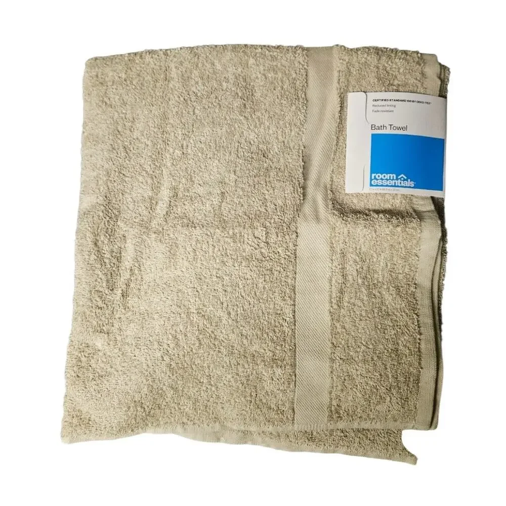 Room Essentials Bath Towel 27x52 Tan Beige New With Tag